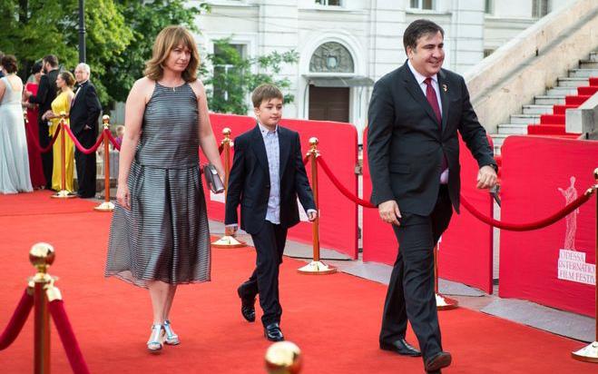 Михаил Саакашвили и Сандра Рулофс. Фото: Большой вопрос