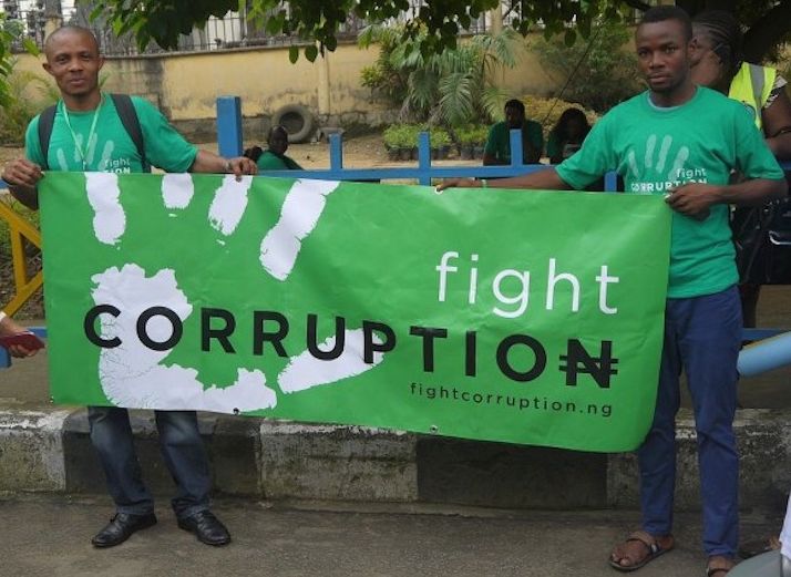 Митинг против коррупции в Нигерии 