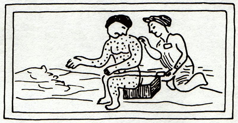 Жертва кору. Ацтекський малюнок XVI століття. Фото: wikipedia.org