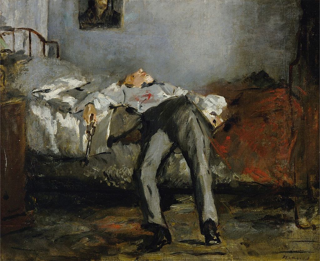 Длительная деперсонализация является тяжелым состоянием и часто приводит к суицидам. Иллюстрация: Эдуард Мане. Суицид. 1877