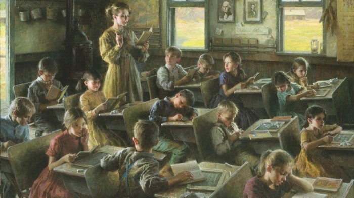 Проекти законів України про освіту. Ілюстрація: Morgan Weistling. Country Schoolhouse, 1879