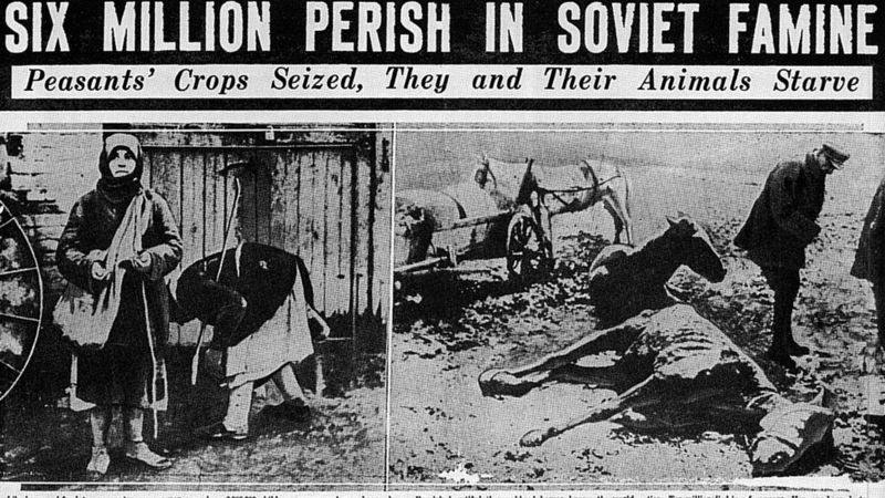 Шість мільйонів загиблих під час радянського голоду. Chicago American, 25 лютого 1935 року, с. 15. Фото: Станіслав Цалик / BBC