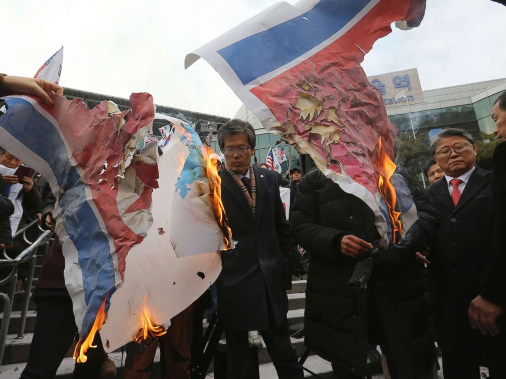 Фото: Акция протеста против КНДР