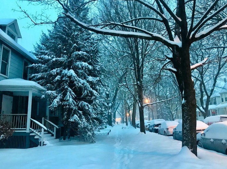 Снежная буря в Чикаго. Фото: Instagram / rach_linn