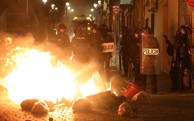 Массовые беспорядки в Мадриде. Фото: El Pais
