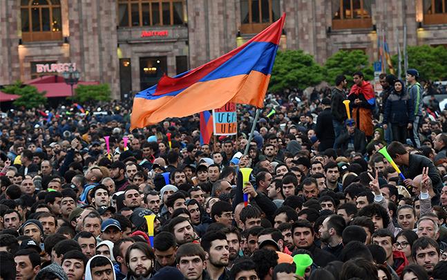 Протесты в Армении. Фото: PlainNews.ru