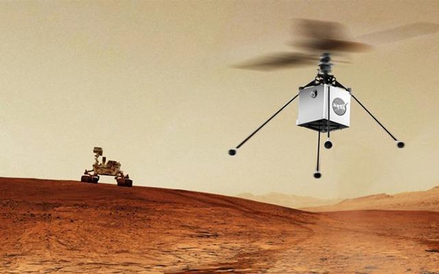 Вертолет на Марсе. Фото: Невседома