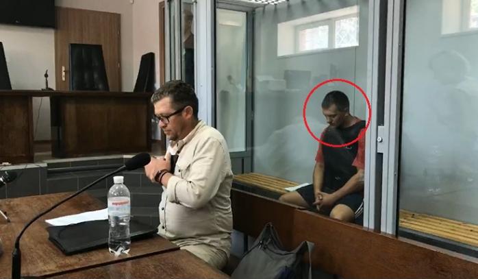 Фото: Володимиренков в суде Бердянска. Скрин c Facebook