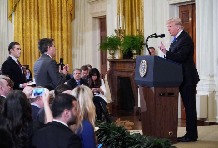 Трамп опять поссорился с журналистами на пресс-конференции, фото - Time Magazine
