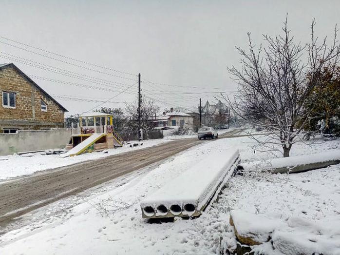 Сніг у Криму. Фото: соцмережі