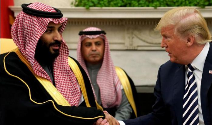 Принц Мухаммед ібн Салман і Трамп на зустрічі у лютому 2018 року в США, фото — Reuters