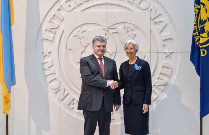 Президент України Петро Порошенко та голова МВФ Крістін Лагард, фото: Wikimedia 