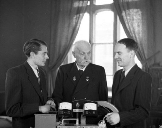 Борис Патон з батьком та братом