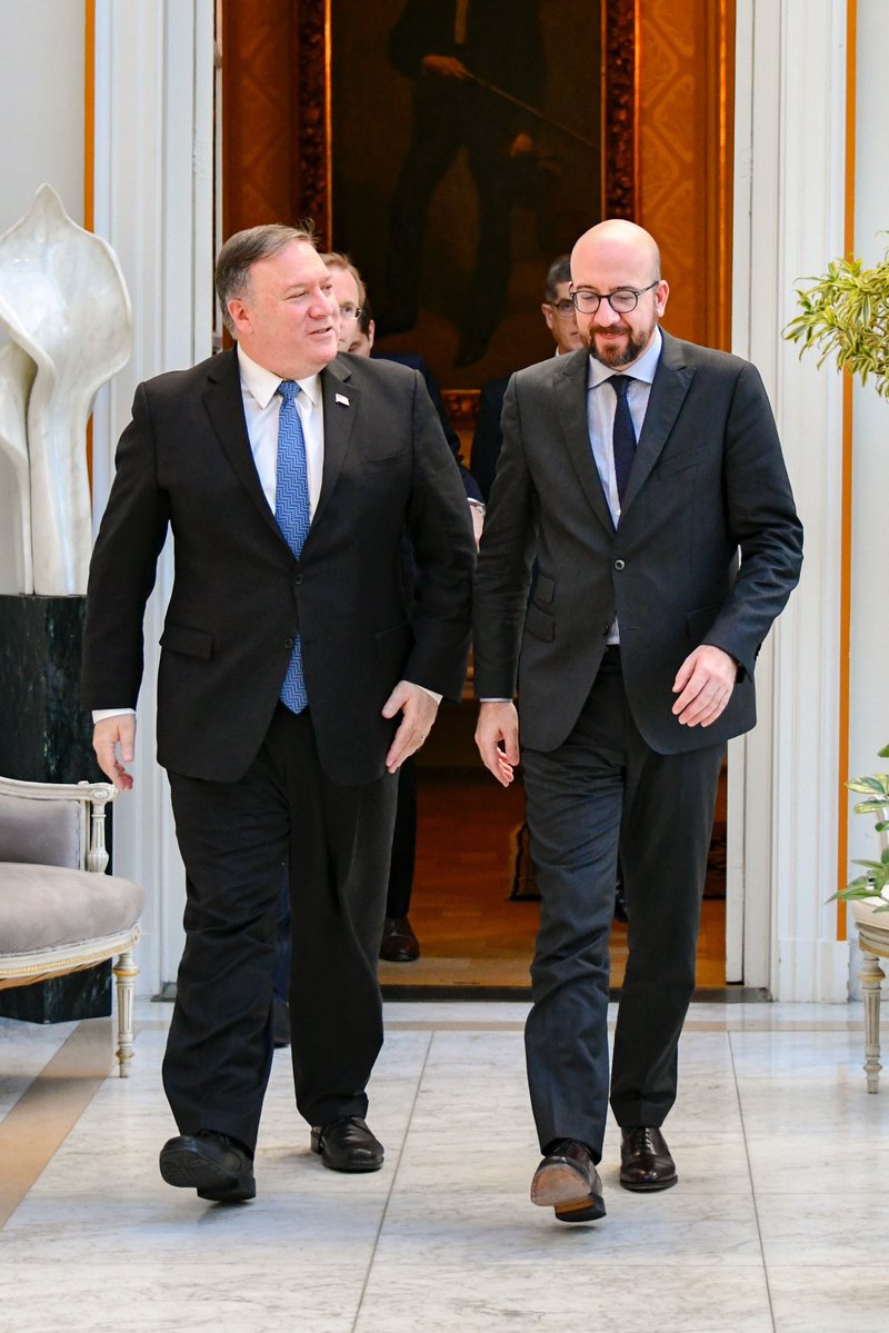 Фото: Помпео в Брюсселе