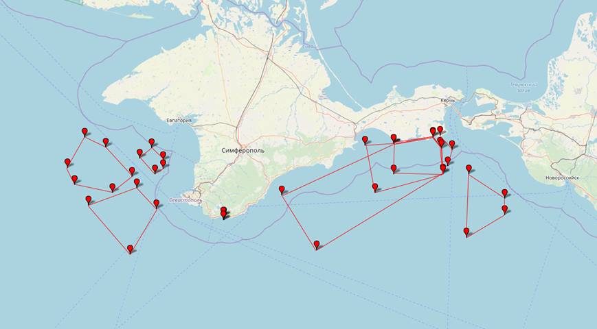 Учения ЧФ РФ в Черном море в декабре 2018 года