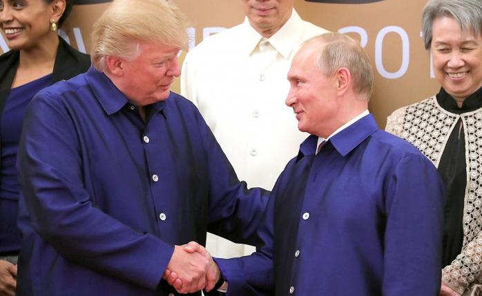 Дональд Трамп та Володимир Путін, фото: «Вікіпедія»