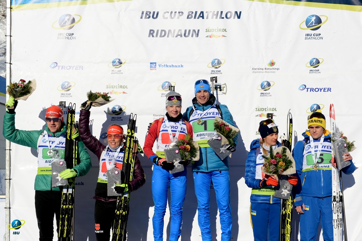Победители гонки. Фото: IBU Cup Biathlon в Twitter