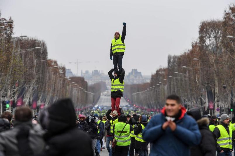 Протесты во Франции ослабли, фото — Figaro