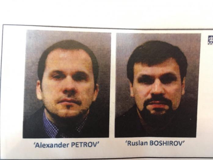 Фотографии Петрова и Боширова, распространенные британской полицией, фото: BBC