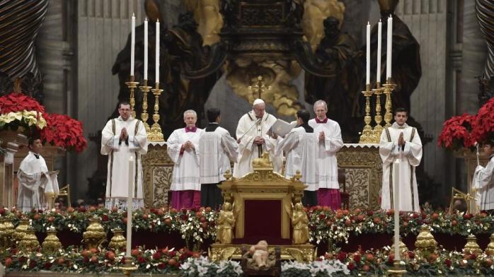 Папа Римский на рождественской мессе в Ватикане, 24 декабря 2018 года, фото — vaticannews.va