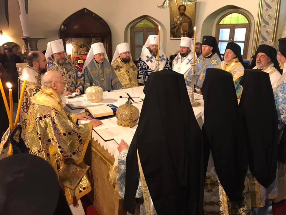 Во время церемонии передачи томоса и совместной литургии, 6 января 2019 года, фото — Твиттер П.Порошенко