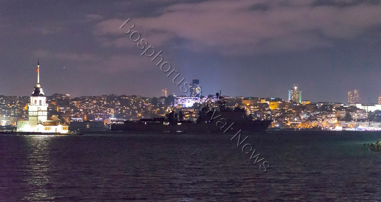 Корабль ВМС США вошел в Черное море. Фото: twitter.com/Saturn5_