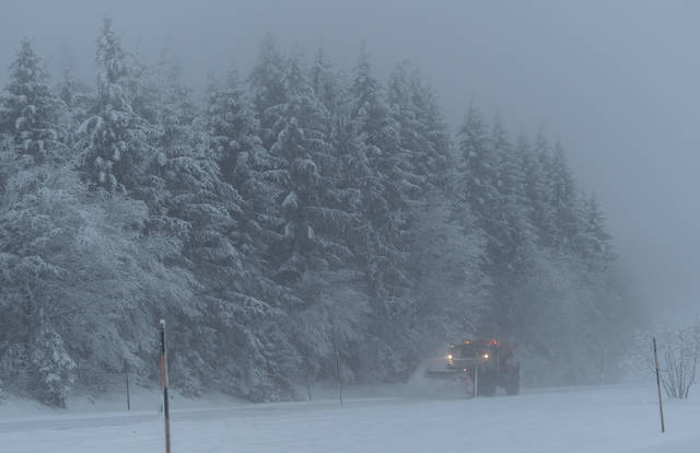 Снігопад у Південній Німеччині, фото: Assotiated Press