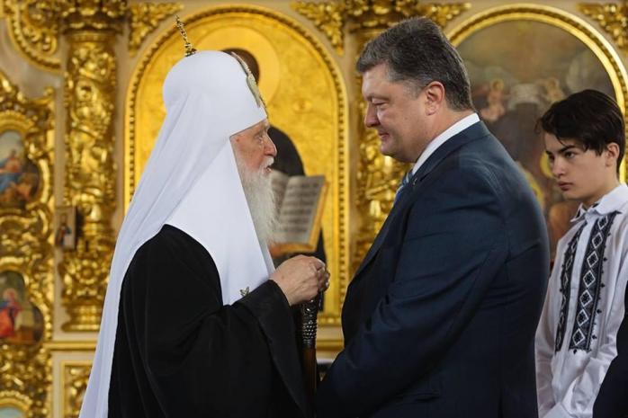 Патриарх Филарет и Петр Порошенко, фото: twitter.com/poroshenko