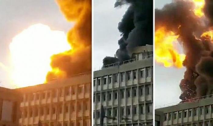 Момент взрыва в Лионе, фото: Express