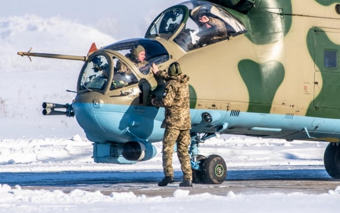 Учения летчиков военных вертолетов. Фото: Минобороны