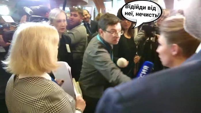 Пропагандисты с российского ТВ работают в кулуарах ПАСЕ, фото - Фейсбук С. Сидоренко