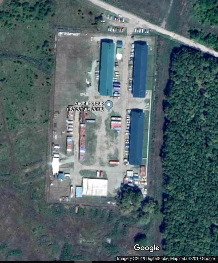 Ймовірне розташування бази ПВК "Вагнера" поблизу Краснодара