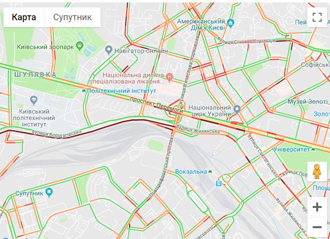 Пробки в Киеве, 6 февраля 2019 года