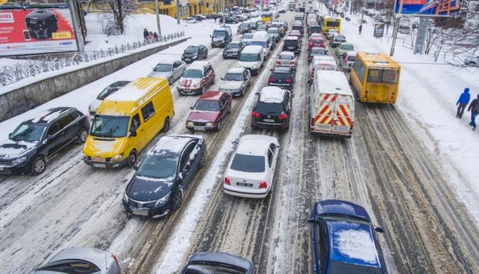 Пробки в Киеве, 6 февраля 2019 года, фото — Українські Новини