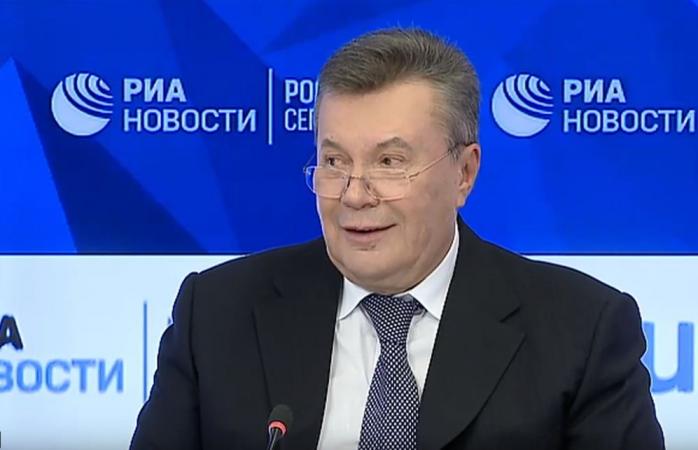 Янукович під час прес-конференції у Москві, скріншот відео
