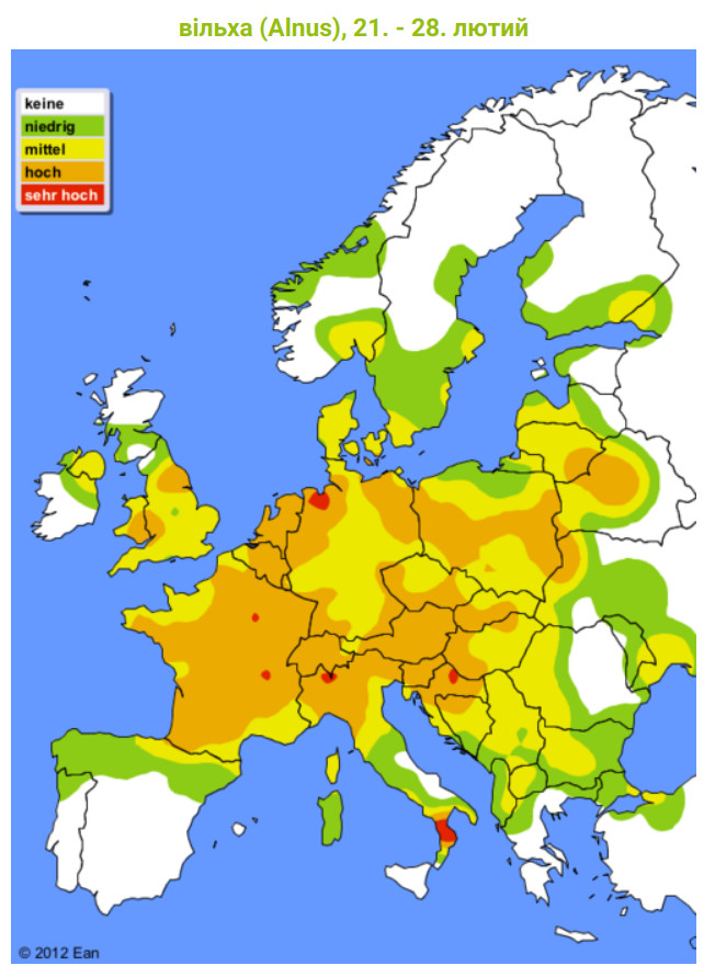 Карта: polleninfo.org