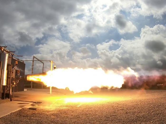 Испытание ракетного двигателя украино-американской ракеты. Фото: YouTube