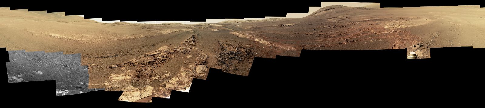 Последняя панорама, сделанная марсоходом «Опортьюнити». Фото: NASA