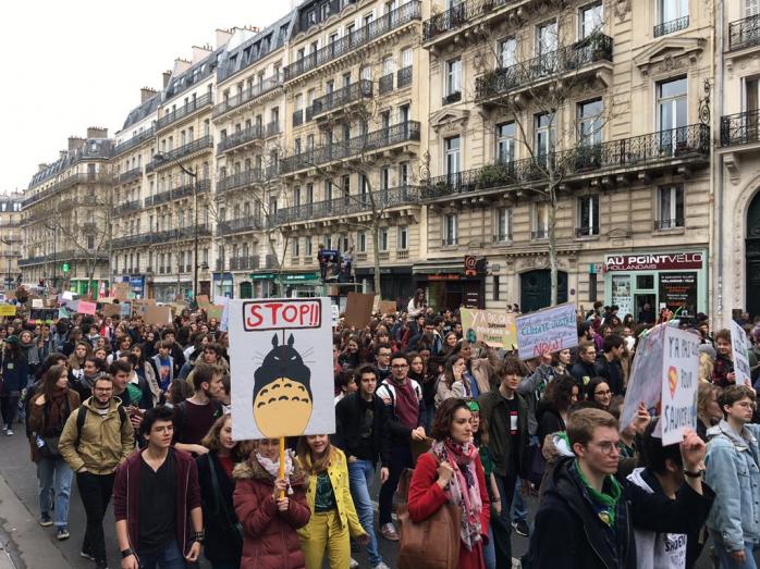 Всесвітній страйк школярів проти згубного впливу на клімат охопив понад 100 країн. Фото: twitter/audreygarric