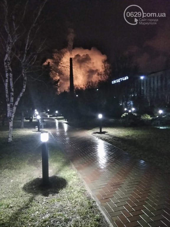 Пожар на территории предприятия «Азовсталь». Фото: 0629.ua