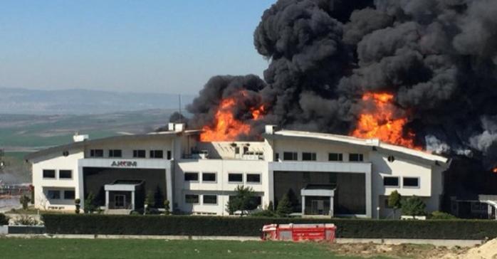 В Турции вспыхнул пожар на химическом заводе. Фото: twitter/SleymanBahelil2
