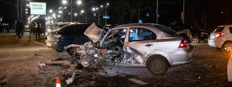 Масштабная авария в Киеве