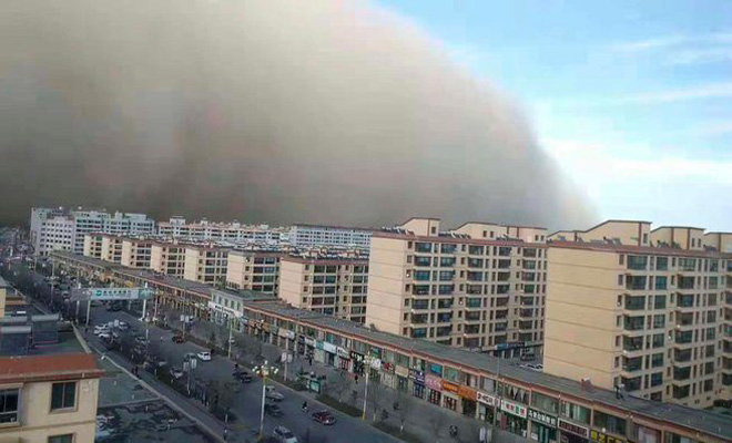 Песчаная буря в Китае. Фото: gismeteo.ua