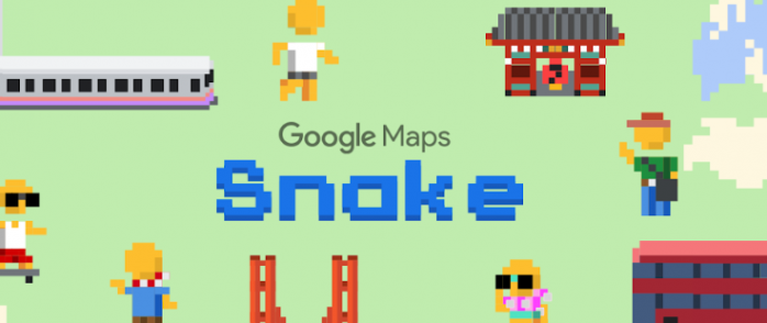 Компания Google к 1 апреля добавила в свои карты игру «Змейка». Фото: Google
