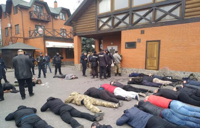 Во время инцидента на Киевщине, фото: Национальная полиция