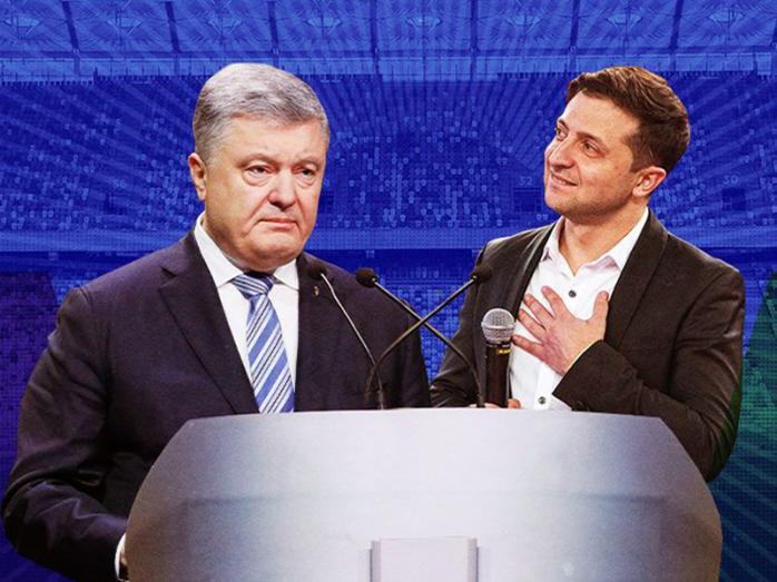 Дебаты Порошенко и Зеленского. Фото: ТСН