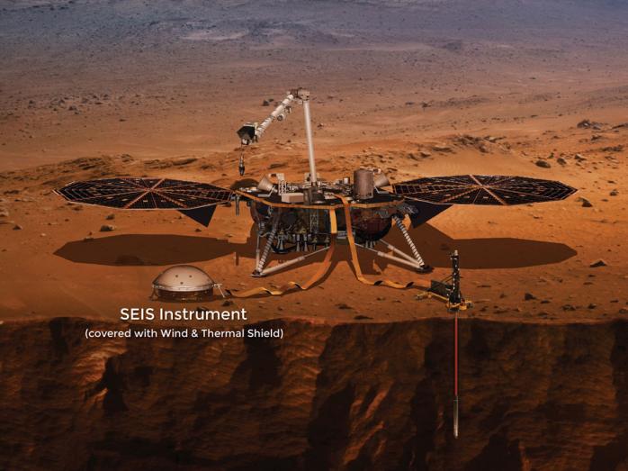 Землетрус на Марсі зафіксував модуль InSight. Фото: NASA