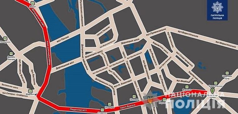 У день інавгурації Зеленського в Києві перекриють 20 вулиць, карта — Поліція Києва