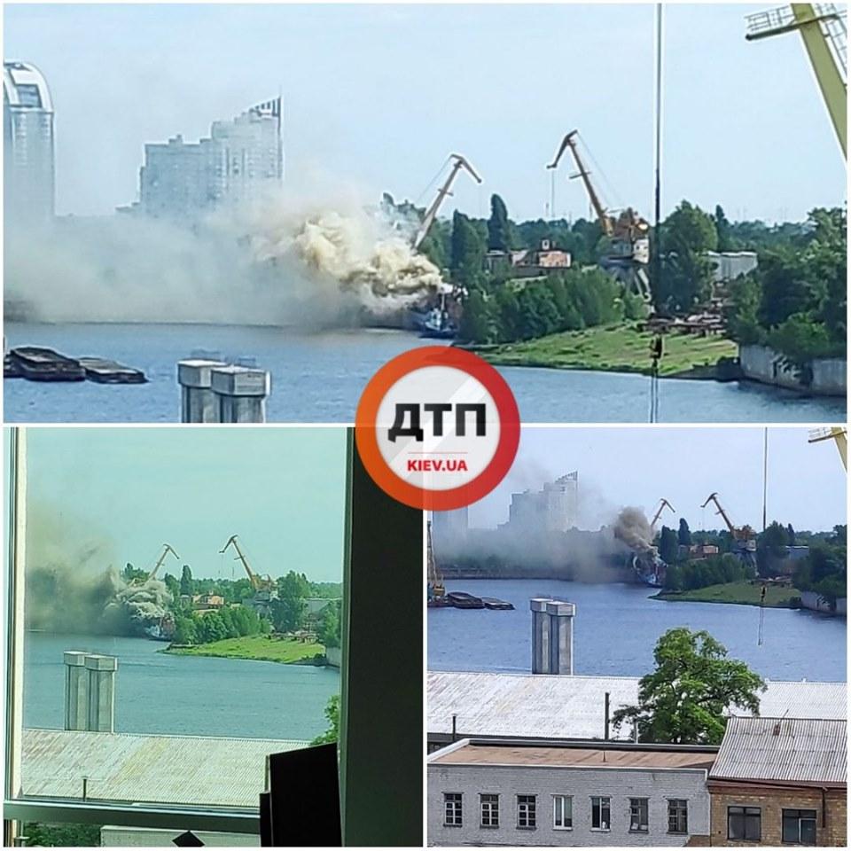 Пожежа на військовому заводі Порошенка: загорівся корабель
