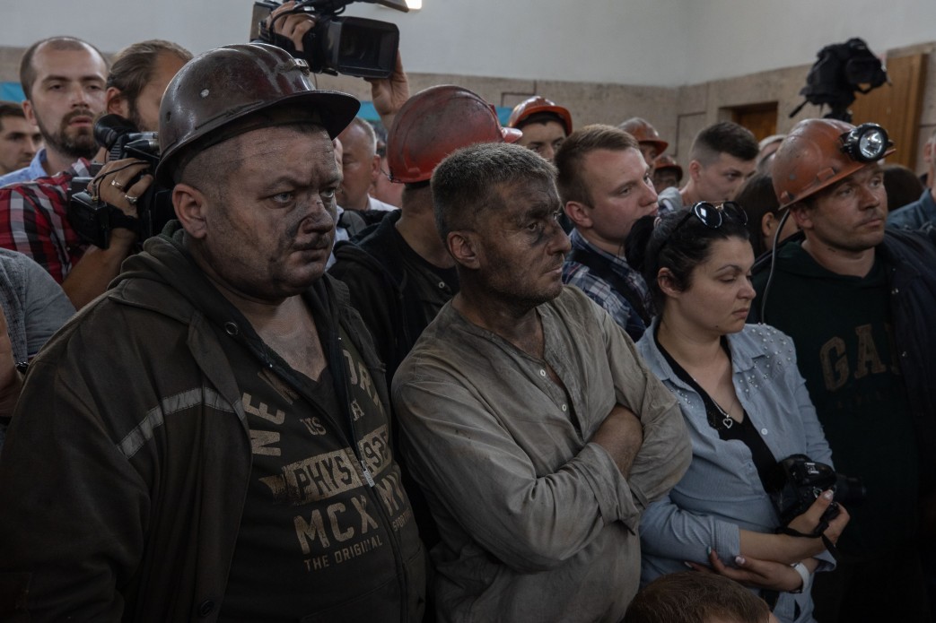 Зеленский посетил шахту «Лесная». Фото: president.gov.ua